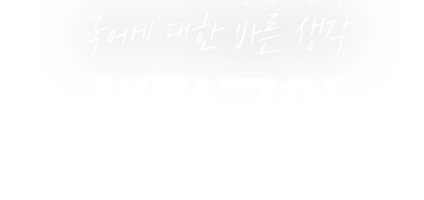 국어에 대한 바른생각 생각국어