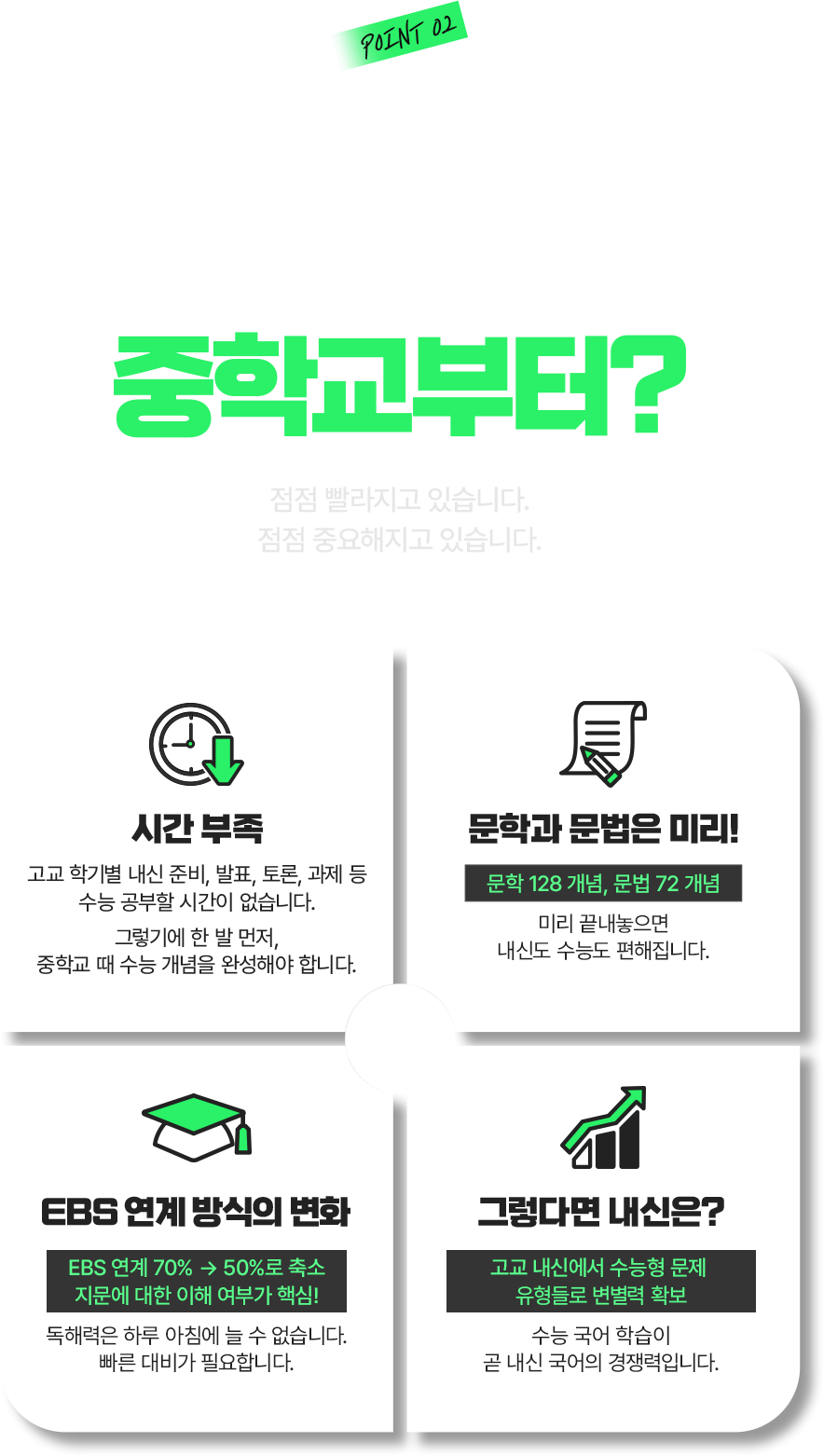 왜! 수능국어를 중학교 때?